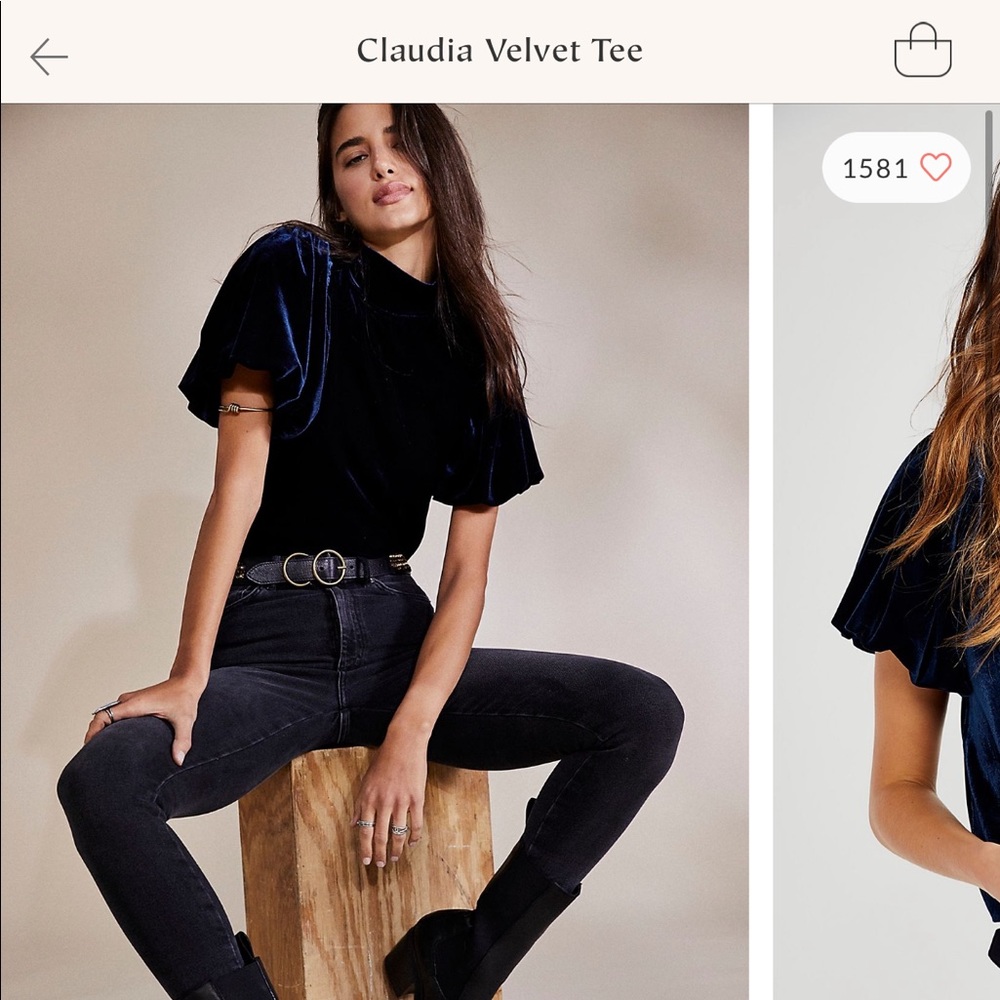 Free People Claudia Velvet Tee